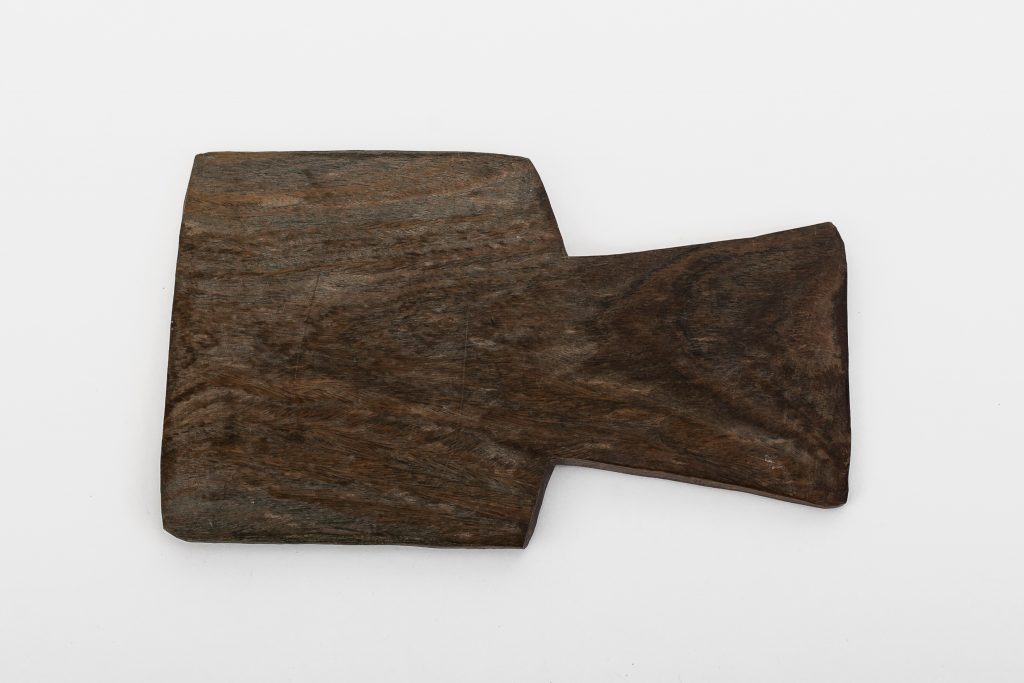 Wood carved into this shape to use for throwing in competitions.