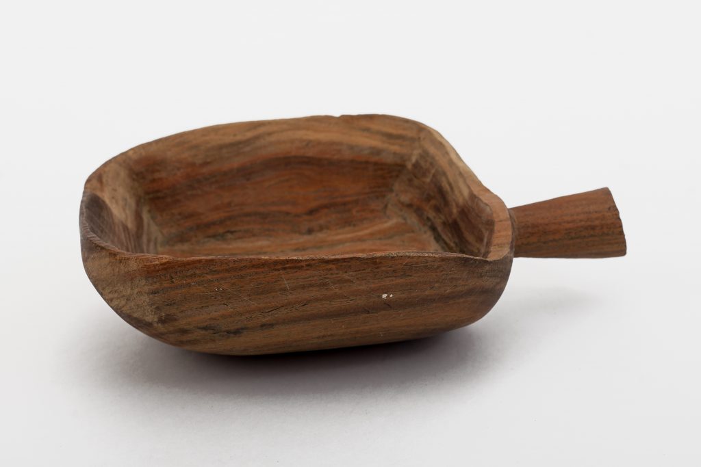 Bowl with a handle – originally the bowls did not have handles.